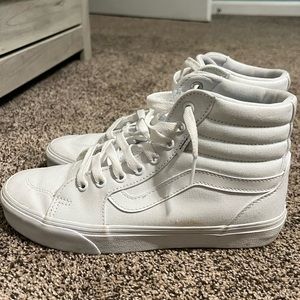 White high top Vans
